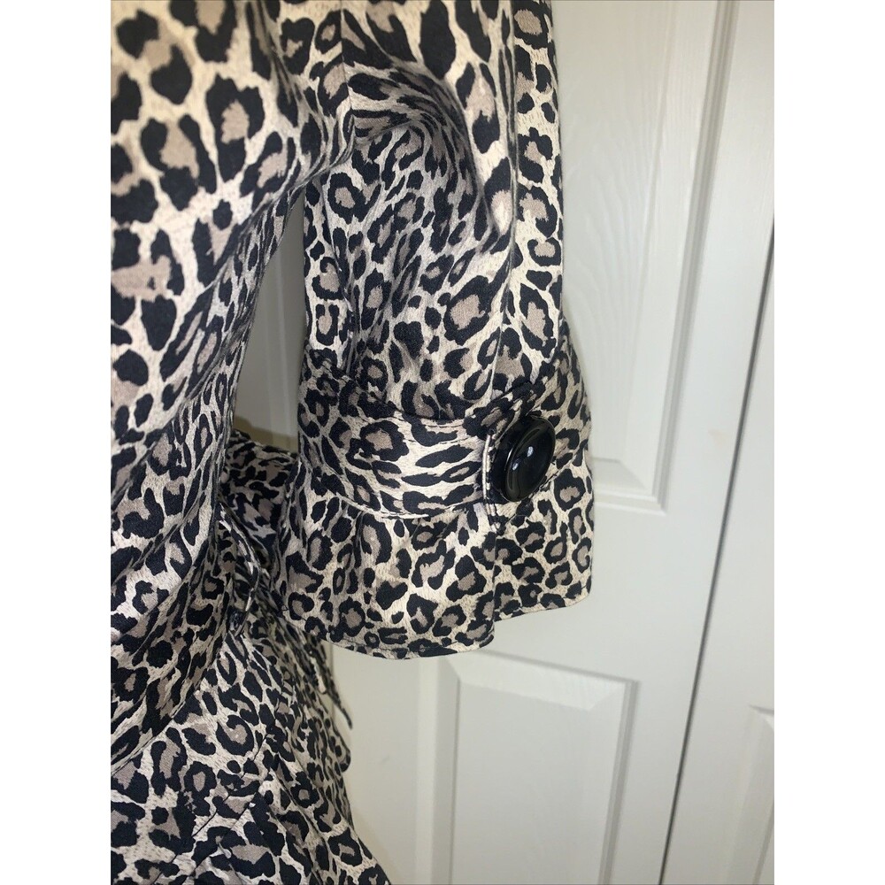 Forever 21 VtG Peplum Blazer Jacket Y2K Small Leopard Mcbling Fitted Mob Wife - Picture 8 of 16